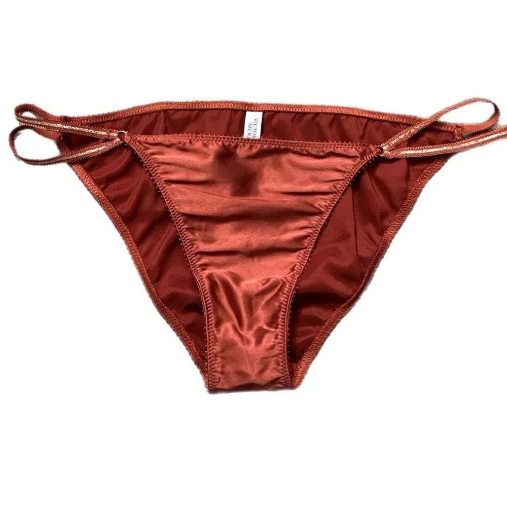 Victorias Secret Sexy Satin String Cheeky panty Clay Medium